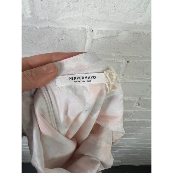 Peppermayo Women's Kaylani Linen Mini Dress Sleeveless Multicolor Size 4 - Picture 9 of 11